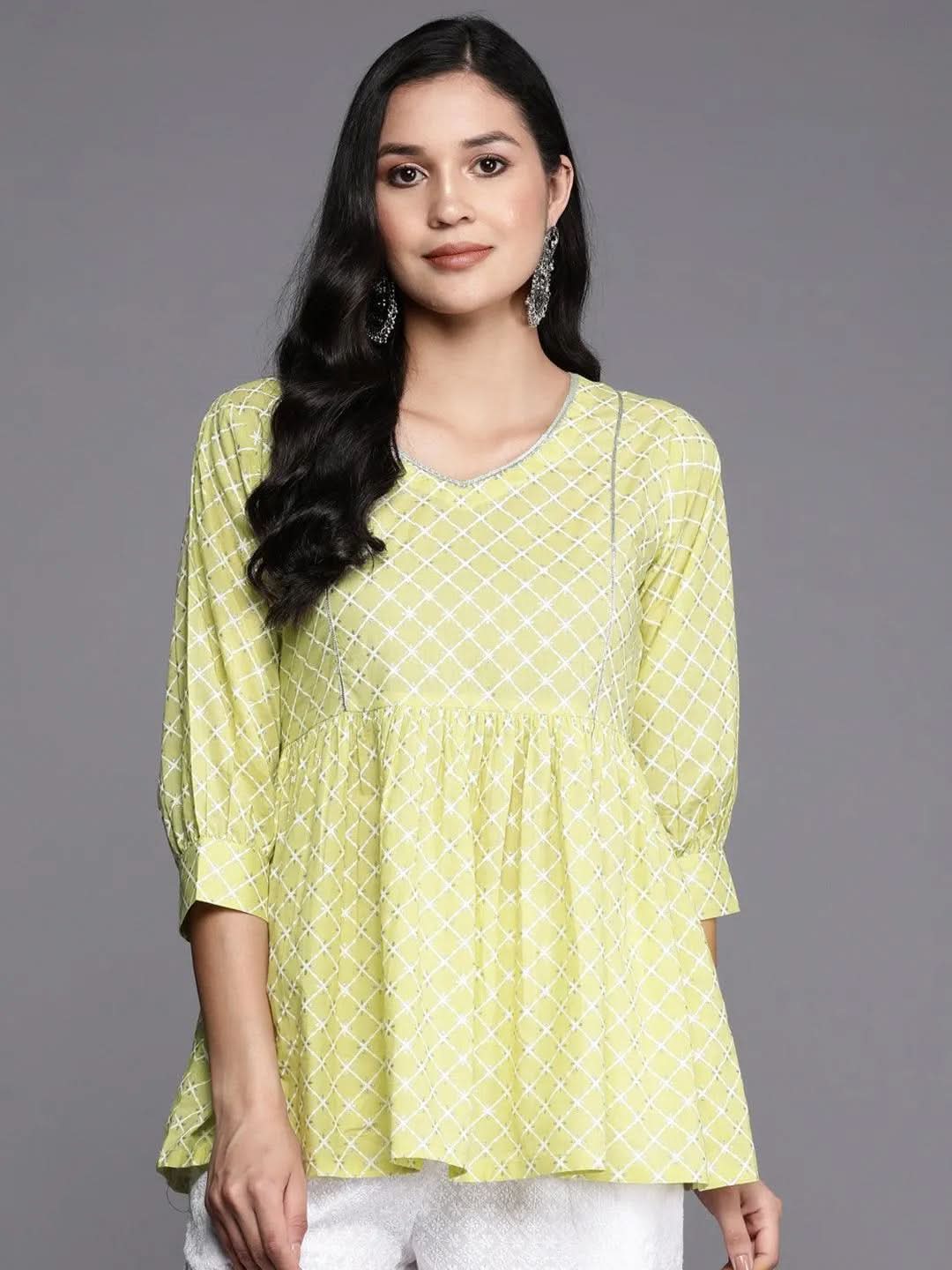 Light Yellow Cotton Straight Kurta